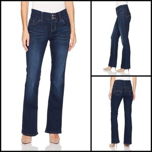 Riders by Lee Indigo Pull on Waist Smoother Bootcut Denim Stretch Jeans Size 16M